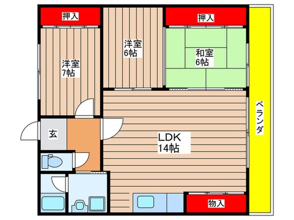 佐久間マンションの物件間取画像